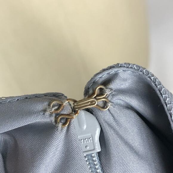 AFTER SIX Platinum Gray Sweetheart Spaghetti Strap Tulle Dress Bridesmaid Gown 8 - Picture 8 of 10